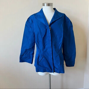 Joeffer Caoc silk taffeta blend blazer royal blue 5144